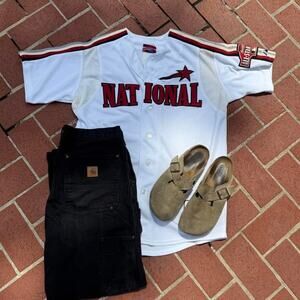 Vintage 2004 MLB all star game national league majestic white jersey